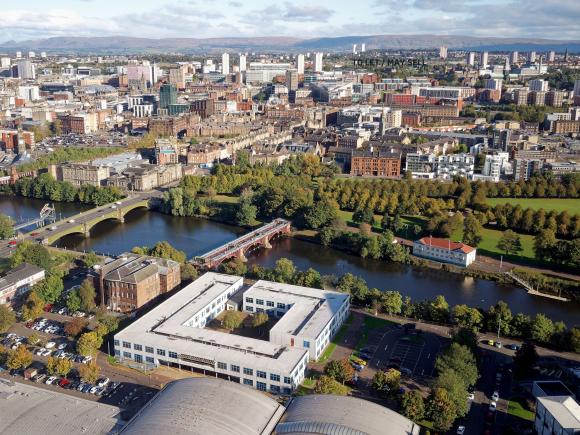 Aerial view of the Adelphi Centre, Glasgow